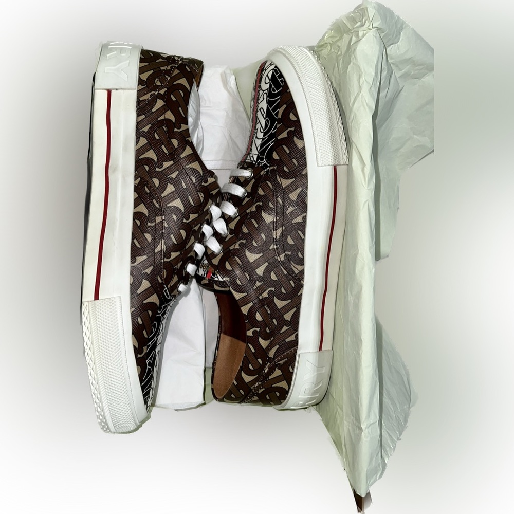 Burberry Bridle Brown Monogram Sneakers - Picture 2 of 13